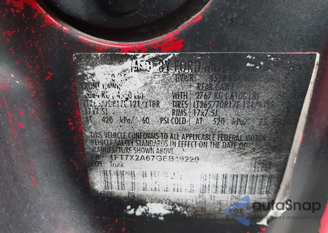 2016 Ford F-250 Xl z USA, uszkodzony, nr VIN 1FT7X2A67GEB19220